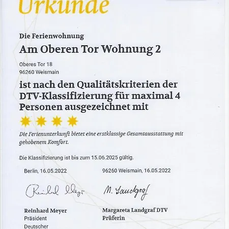 Ferienwohnung Am Oberen Tor Апартаменты Weismain